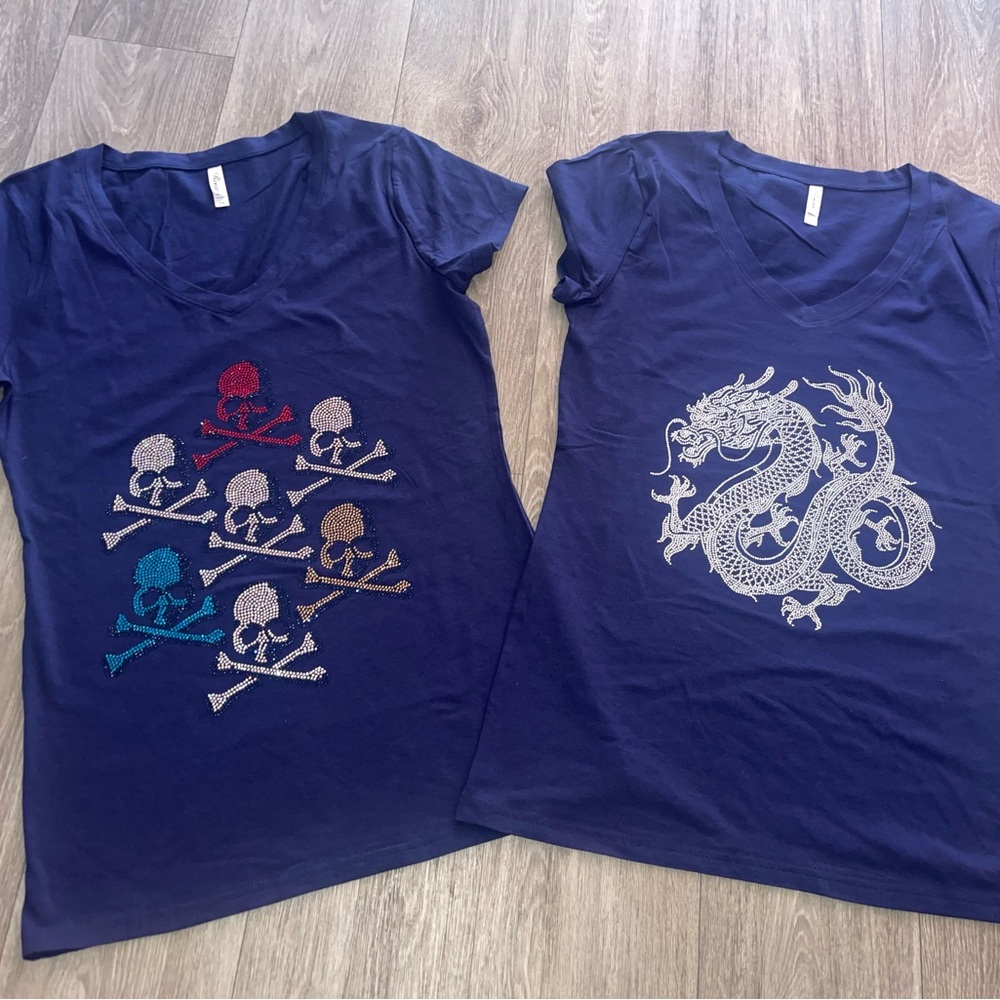 The Normal Brand Kids Navy T-Shirt Duo with Dragon and Skull Designs